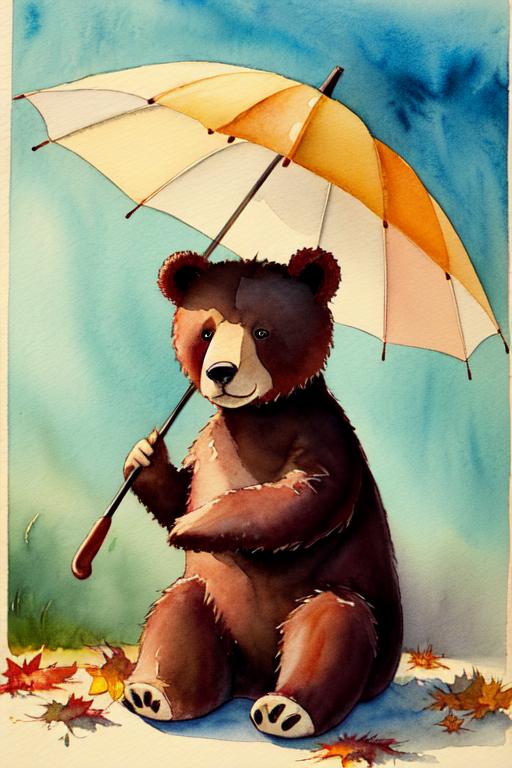 03661-3546249000-autumn a bear with an umbrella cartoon watercolor by arti chauhan trending on artstation.png